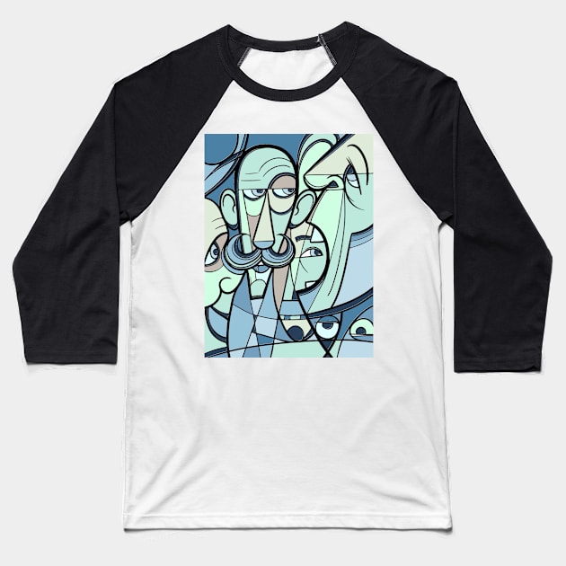 portrait cubism Baseball T-Shirt by MGphotoart